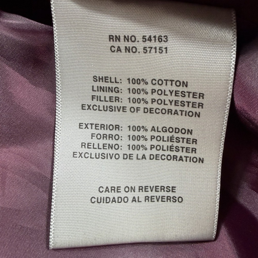 Levi's Zoe Corduroy Puffer Jacket Women's S Burgundy Full Zip Streetwear Casual - Picture 8 of 12